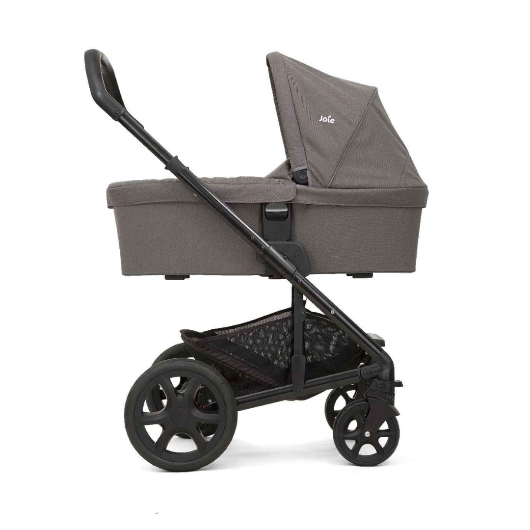 Carucior pentru copii multifunctional 3 in 1 Chrome Foggy Gray  (Carucior Chrome Foggy Gray + Landou / Portbebe Chrome Foggy Gray + scoica i-Snug Gray Flannel) - Joie - imagine 5